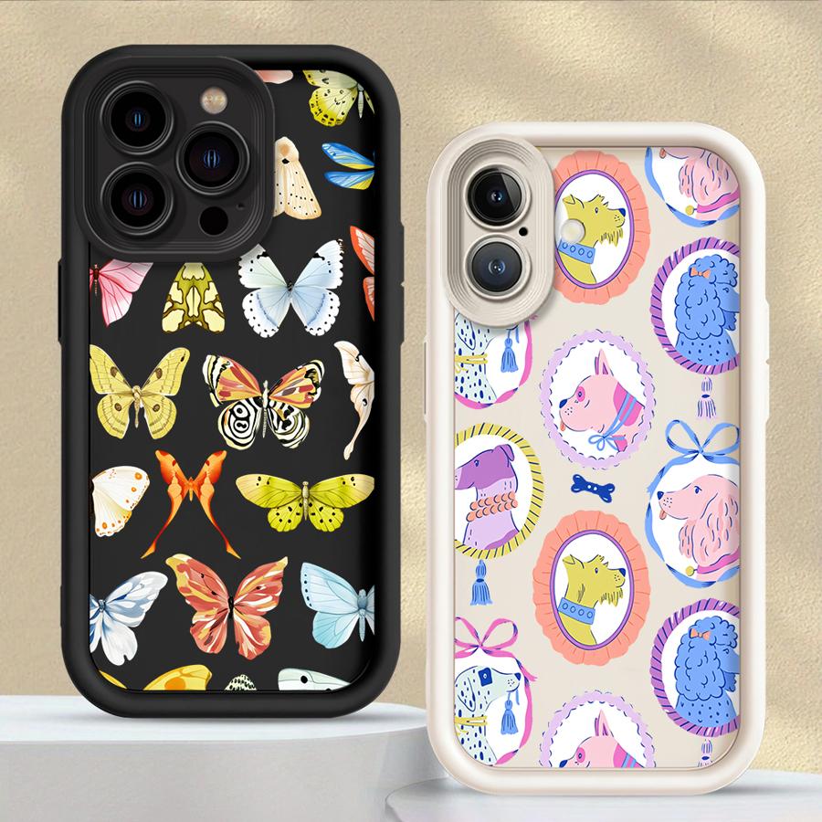 Phone Cover Case for iPhone 17 Pro Max 14 Air 15 Plus 12 Pro 16 17e 13 11 Cartoon Animals