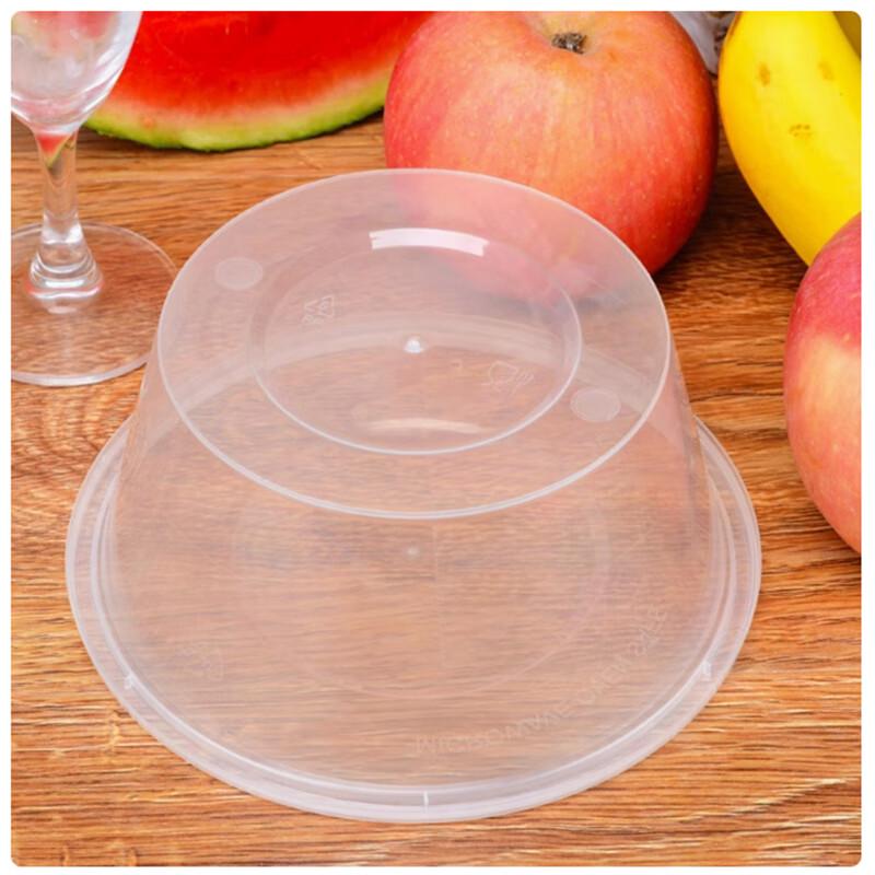 Saint Bailey Disposable Round Plastic Food Containers with Lids