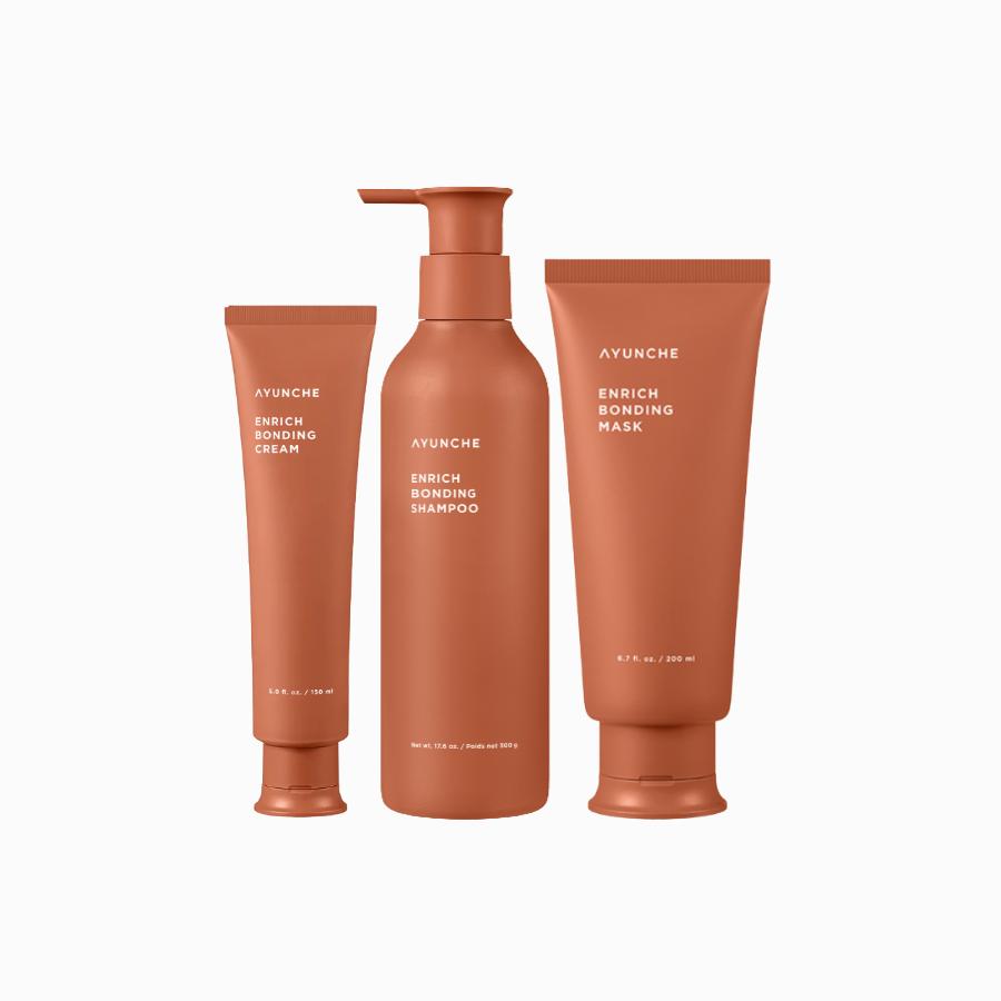 Ayunchae Enrich Bonding Hair Care Sets [Shampoo, Mask, Cream, Oil Serum]