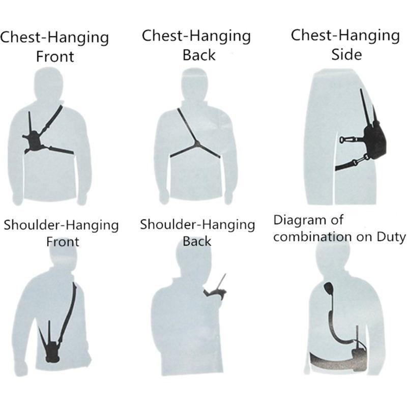 Interphone Storage Pouch Two Way Radio Holder Holsters Nylon Belt Case Bag with Adjustable Shoulder Strap