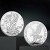 Statue of Liberty Coin American Eagle Ocean Gold and Silver Commemorative Coin Metallic Cubic Medallion Collectible Coin 2026
