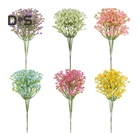 UV-Resistant Artificial Flowers 20&36 Stems Realistic Touch Gypsophila Bouquets for Weddings Home Decor Weatherproof Plastic Fake Flowers for Outdoor
