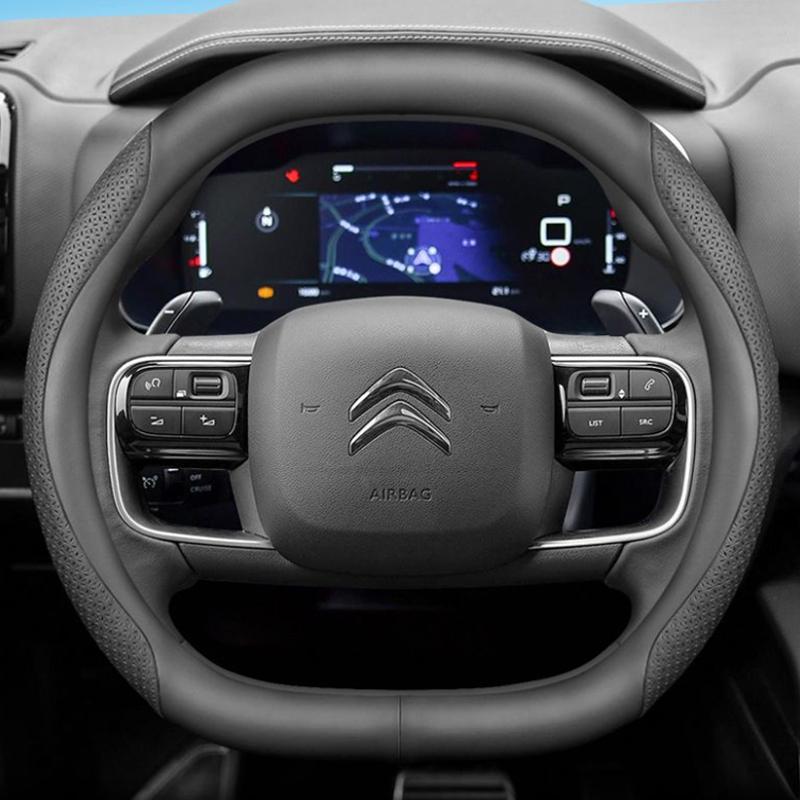 Kožený potah na volant pro Citroen C4X C5X C5 Aircross e-Berlingo C4 2021 2022 2023 2024 Auto doplňky interiéru