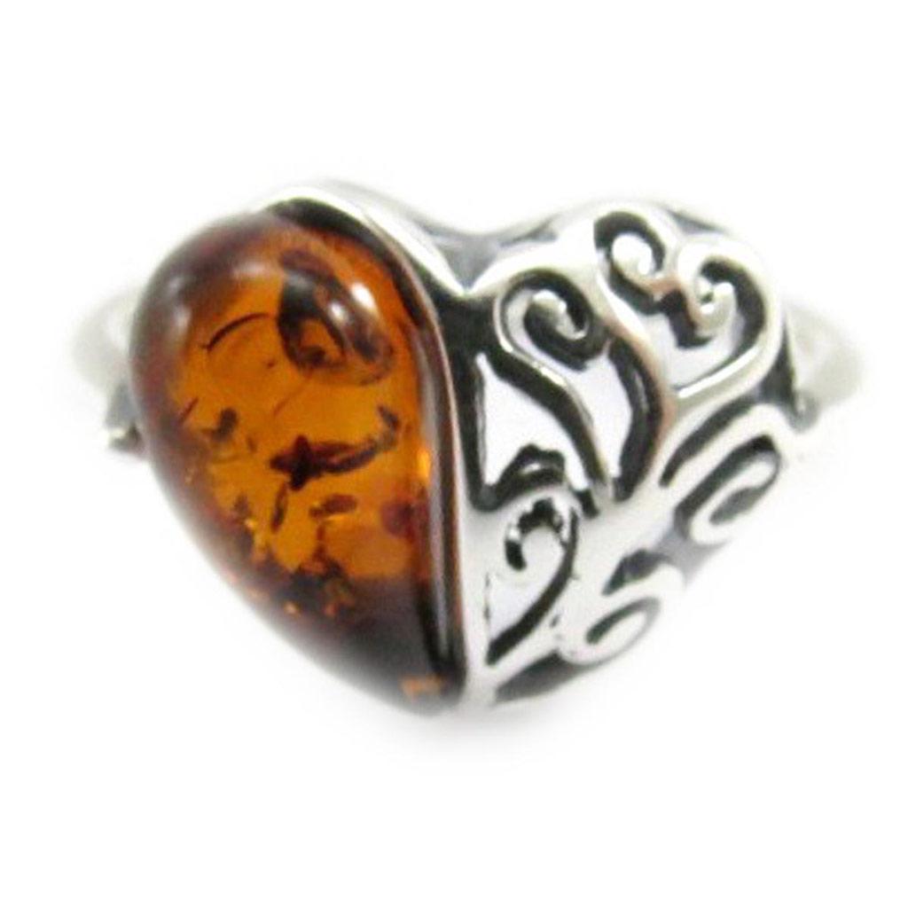 Amber Love 'Inspiration' Silver Ring
