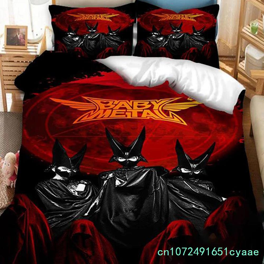 3D-gedrucktes Babymetal Band Bettwäsche-Set Kissenbezug Bettbezug Doppel Einzel Voll Queen King Erwachsener Kinder Bettwäsche Steppdeckenbezug