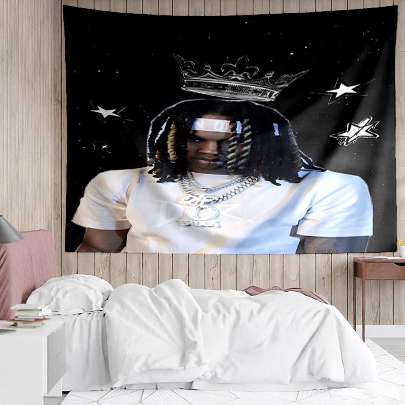 1PC Rapper With Chains And Tattoos K-pop music group Tapestry Accessories for Bedroom,Livingroom, dormitory Room Wall Decor Fan Birthday Gifts