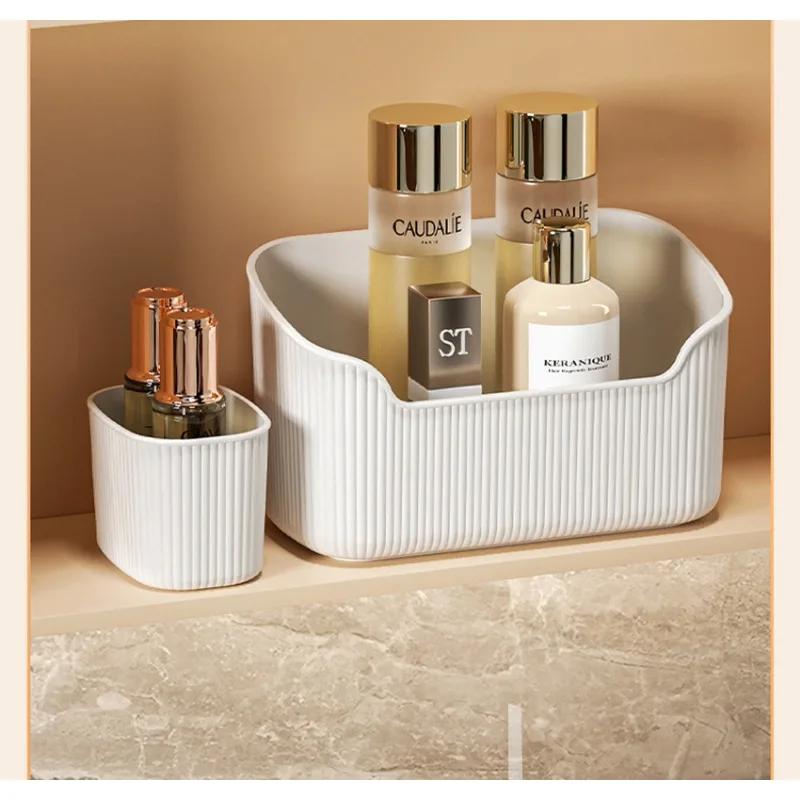 Toilet Desktop Storage Box Container Cosmetics Bathroom Countertop Sorting Box Large Capacity Cosmetic Brush Makeup Organizer