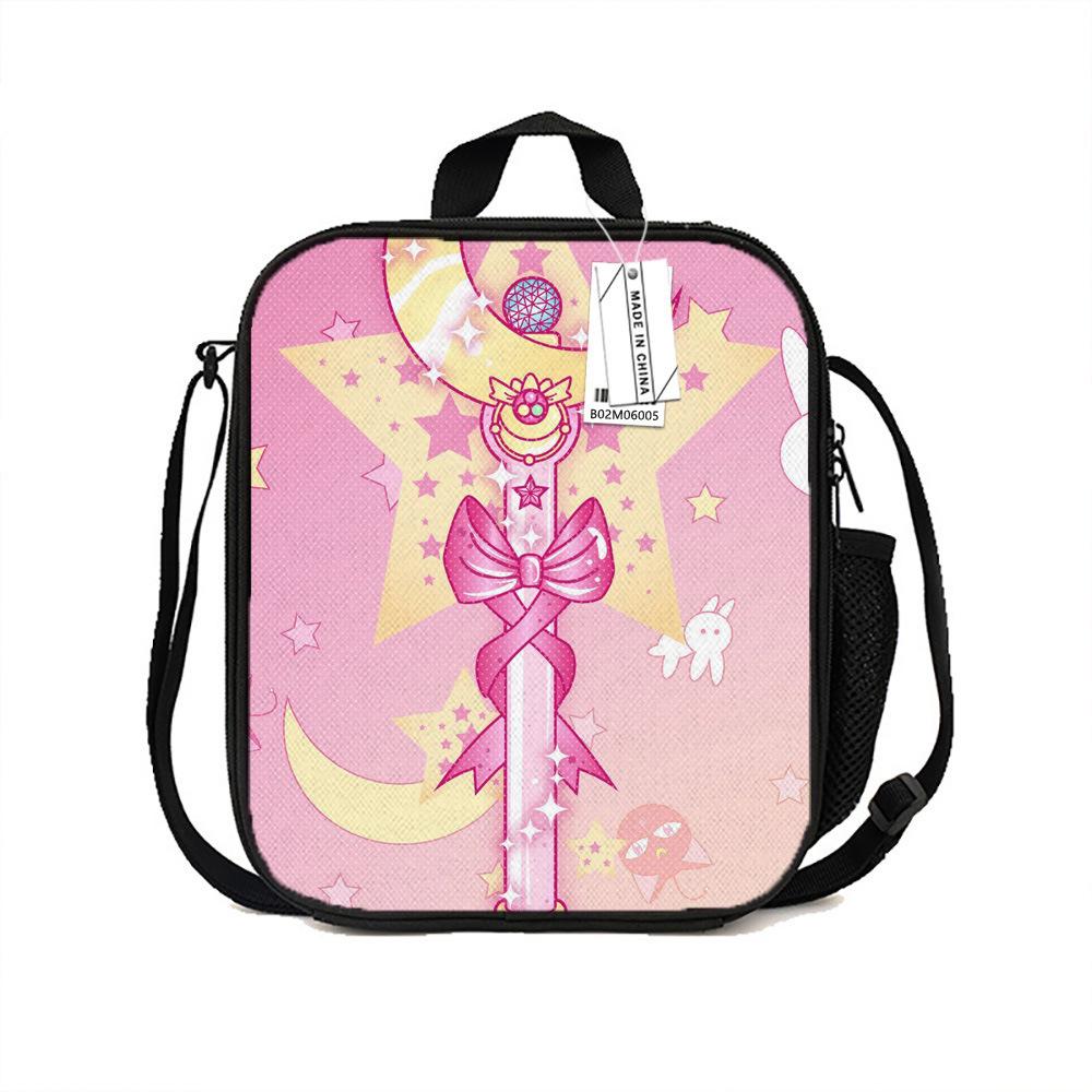 Children's Handheld Lunch Box Bag Insulation Bag Sailor Moon Cartoon Bento Bag Insulation Bag Meal Bag with Rice Bag Student