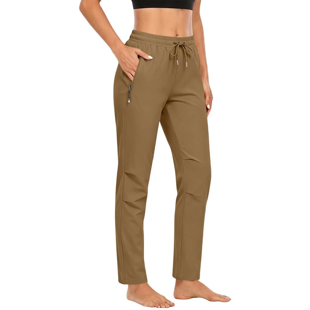 Pantaloni casual colorați elastici pentru femei cu buzunare pentru purtare zilnică