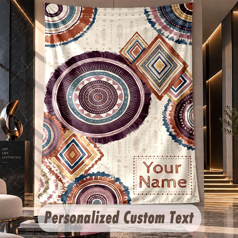 Mandala (19) Theme Custom Tapestry Personalized Custom Name Text Wall Hanging Tapestry Home Decor Background Cloth