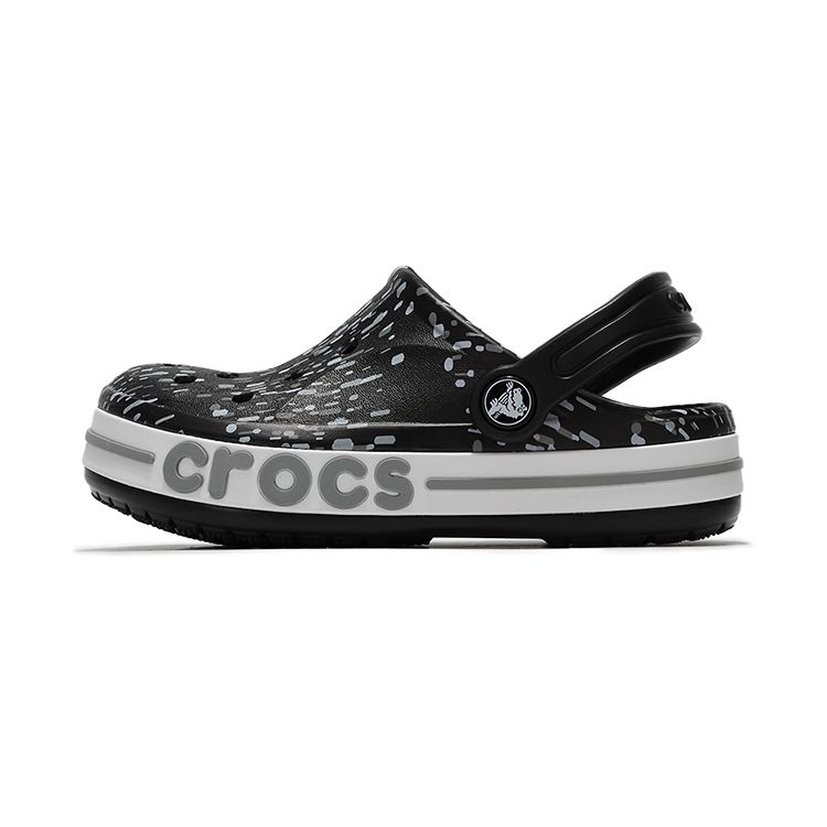 Crocs Classic Clog Beach Hole Sports Sandals Kids Sandals Black Gray 207020-0C4