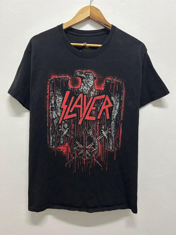 SLAYER BAND Любитель Музыки Унисекс Черная Футболка Полный Размер S-5XL Унисекс Футболка XXXXL