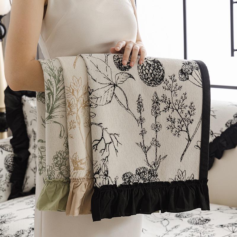 French Retro Sofa Cushion, Universal In All Seasons, Non-Slip And Dirt-Resistant Seat Cushion, Advanced Chenille Sofa Cover Cover Cloth