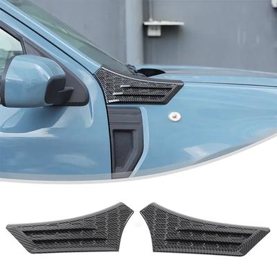 For Ford Maverick -2025 ABS Carbon Fiber Car Front Side Upper Fender Panel A-pillar Lower Panel Cover Sticker Accessories