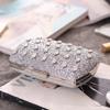 New 2025 Diamond Evening Party Bags Banquet Dress Ladies Handbags Blue Luxury Purses For Women Silver Clutch