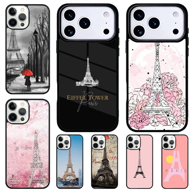 Eiffel Tower Paris Phone Case for iPhone 17 Air 16 15 11 12 14 13 Pro Max Shockproof Cover