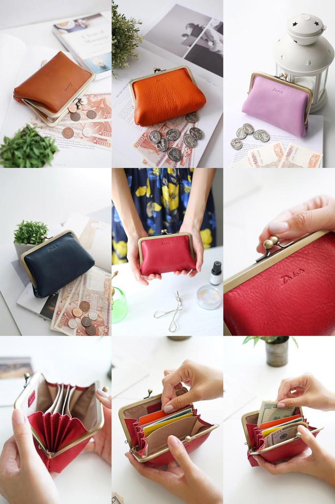 Genuine Leather Clasp Wallet for Orange [Dakota] Women, DA-35883-34