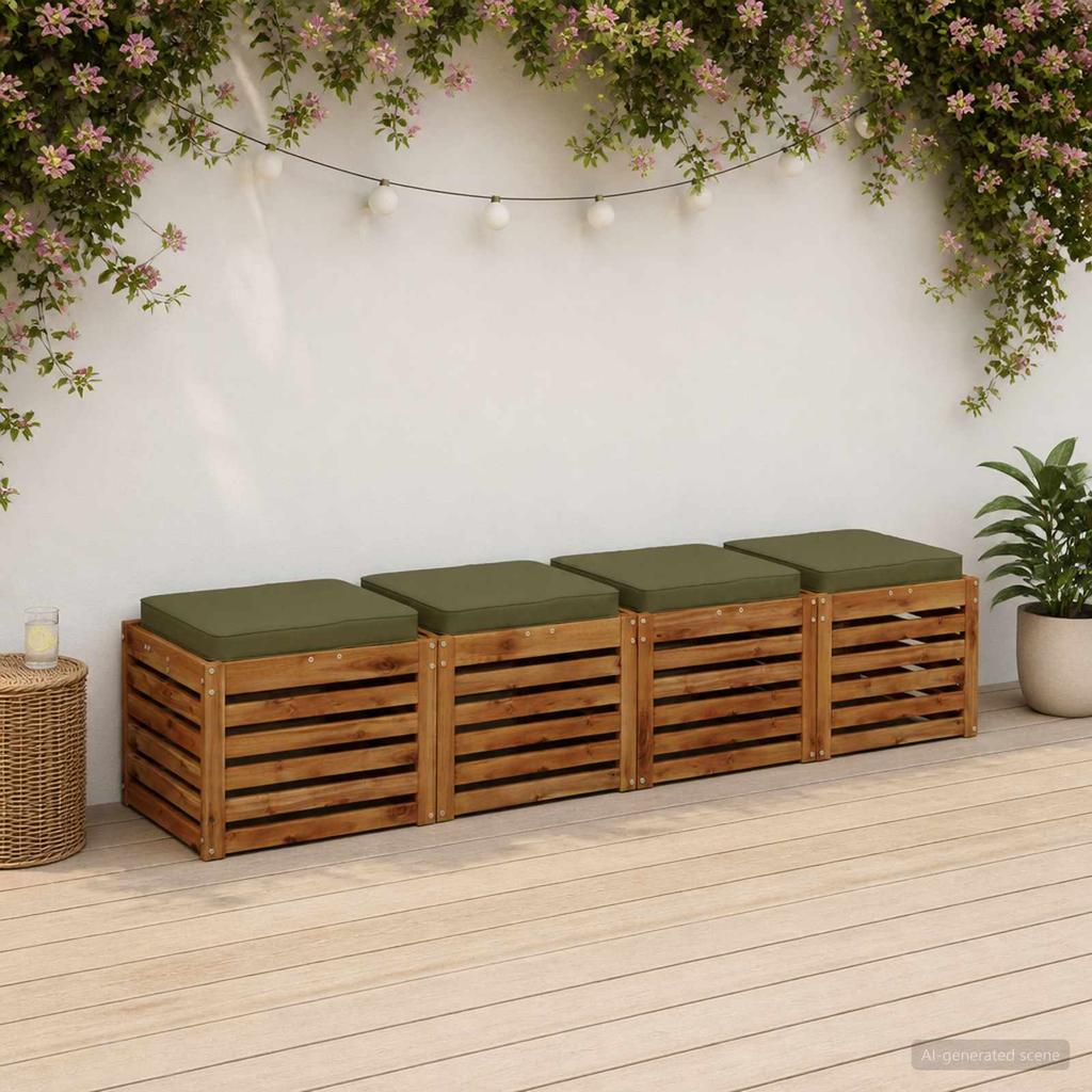 4 piece Seat Cushions VUGHT 4 pcs 100percent  Polyester Olive Green