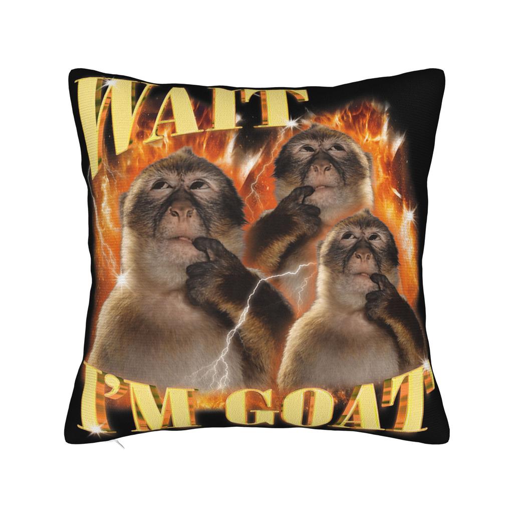 Thinking Monkey Meme Pillowcases Accessories Printing Cushion Cover Decorative Pillow Case Cover Home Multi Size
