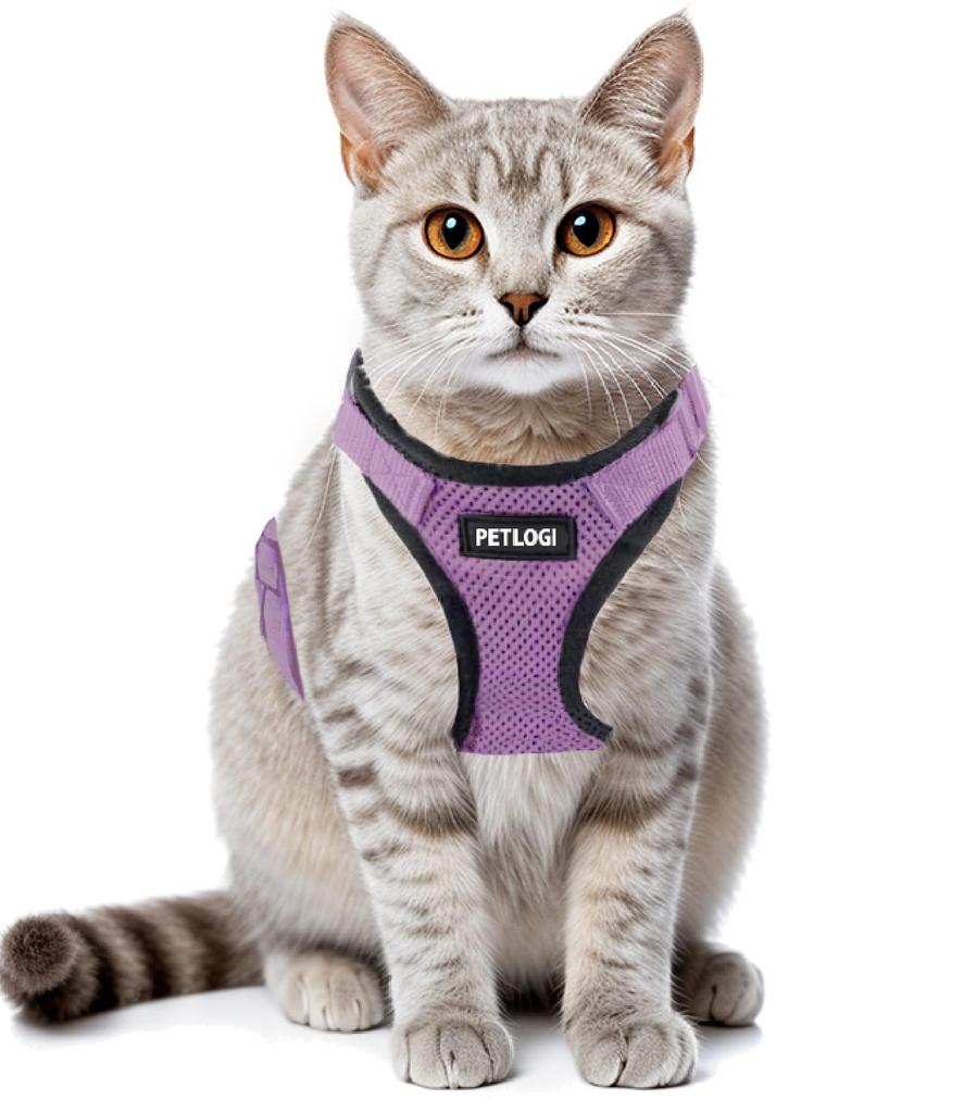 Cat No For Soft Chest Adjustable Breathable For Small Dogs Harness, Slipping, Lead, Walks, Outings, Vest, Pad, Lightweight, Size, Mesh, Cats, Kittens,