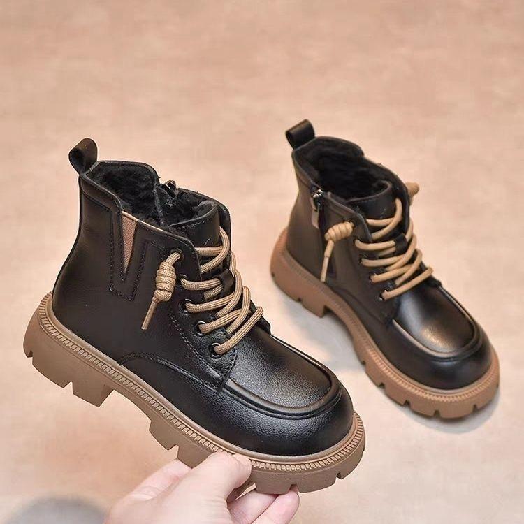 

Детские ботинки флис студенческие девочки ботинки Мартина осень и зима Майяр мальчики короткие ботинки теплые маленькие девочки кожаные ботинки Select the code according to the foot length