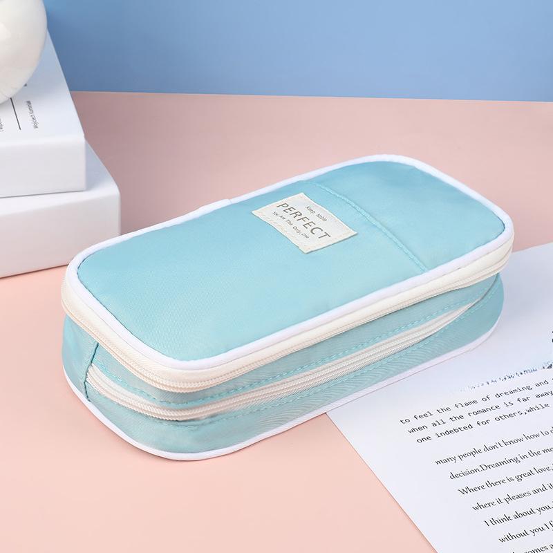 Case Stationery School Office Supplies Large Capacity Pencil Cases Pouch Office Desk Storage Bags Students Kids Pen Case