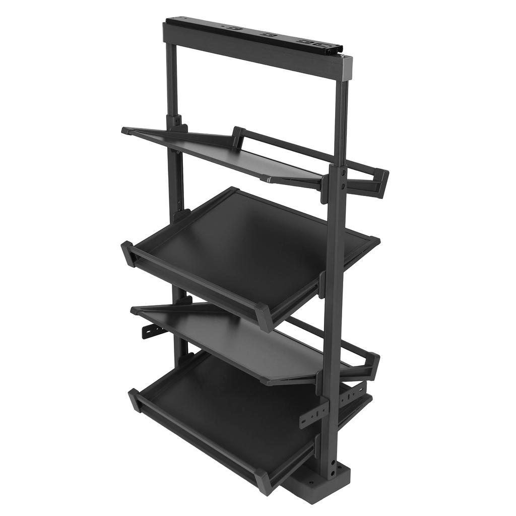 4-Tier Rotating Shoe Rack Ultra-thin Side-mounted Household Stainless Steel Flip Large-capacity Cabinet Space Saving Storage for