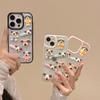 Cartoon puppy mobile phone case for Iphone16Promax transparent Epoxy Apple 15 sequins 17 women's models