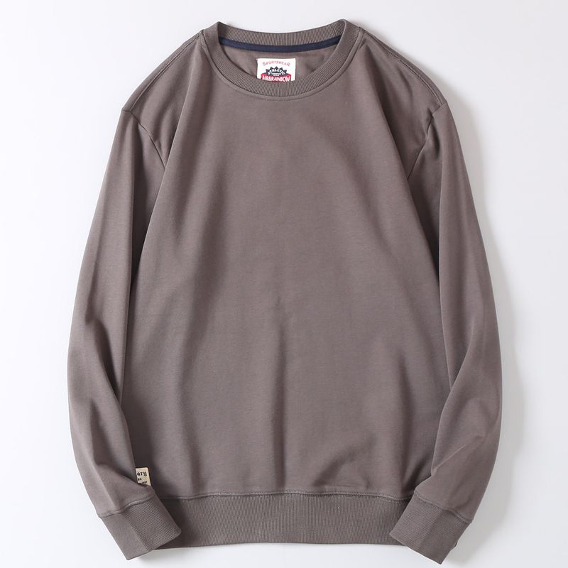 Heavy Terry Round Neck Pullover Men and Women Solid Hoodie Autumn Export Foreign Trade Loose Sports Leisure Outerwear Tide