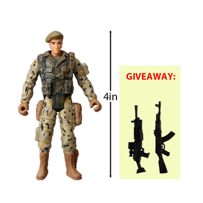 10cm Warrior Elite Force Army Police Military Snow Navy Soldier Action Figure Toy Terrorist SWAT Team Figuras for Children Gift