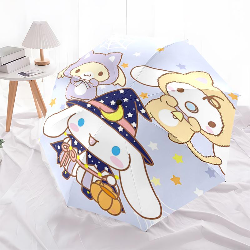 

1pc Halloween Theme Cute Cat Witch Costume Umbrella - Automatic Open/Closed, Portable Tri-Fold Design, 8-Rib Iron Frame Outdoor Umbrella, Festival Gif