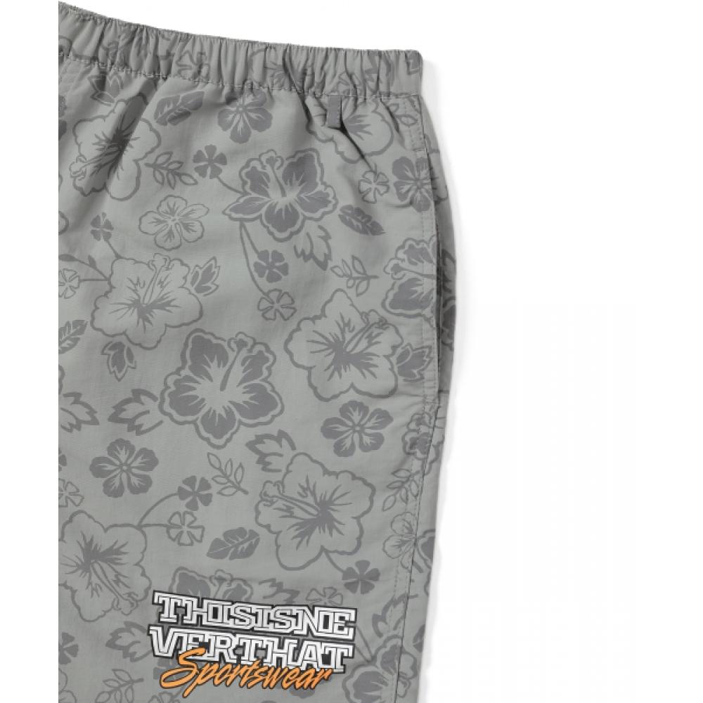 Thisisneverthat Big Logo Nylon Shorts Grey