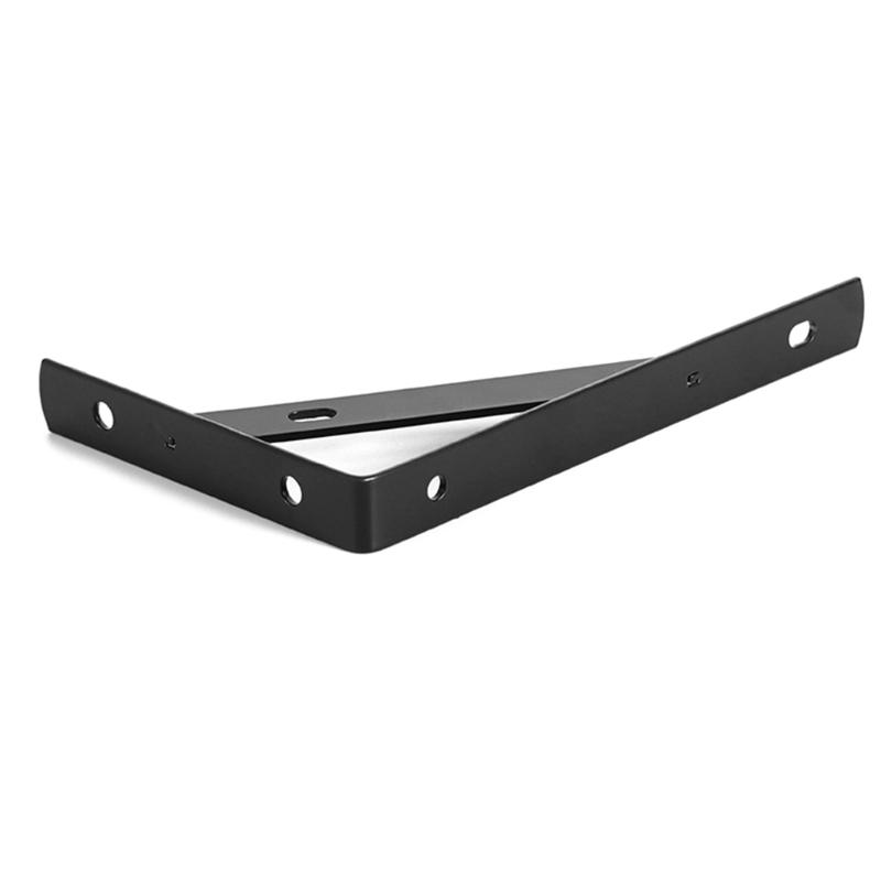 Industrial Strengths Steel Wall Brackets Black Coated Shelf For Heavy Items Secure Mounting Space and Residential Areas