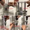 Bohrständer Vertikaler Bohrführer Multifunktionaler Bohrständer mit hoher Präzision Dübelloch-Befestigung CNC-gefräste Aluminiumlegierung Doppelplatte Kompatibel mit