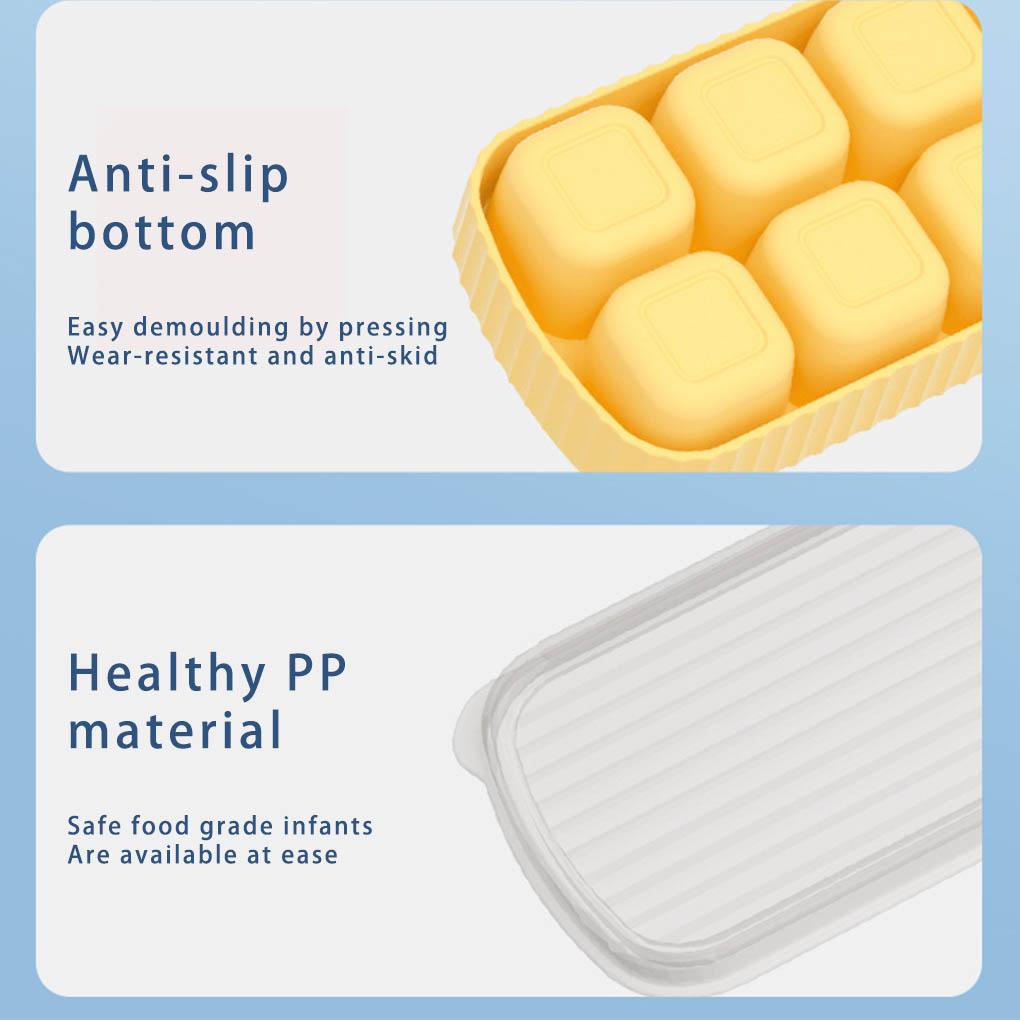 Silicone Ice Cube Tray 8 Grids Pub Blocks Maker Reusable Refrigerator Mold Press Type Square Shape Mould Home Wedding