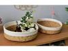 Round Woven Water Hyacinth Basket - Home Snack and Sundries Organizer