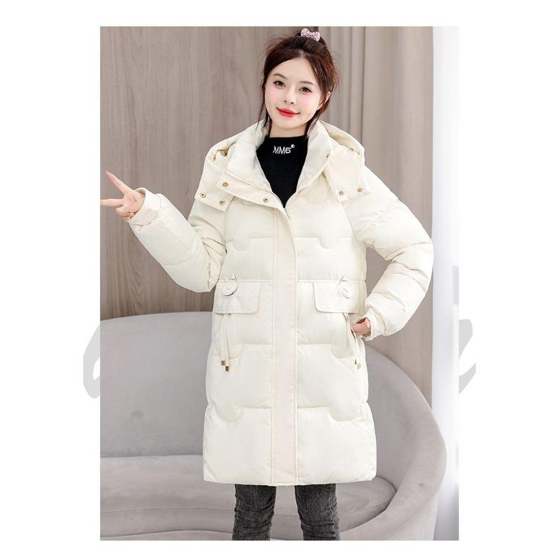 Down Cotton-padded Clothes Women's Medium and Long Models, New Knee-length Cotton-padded Clothes