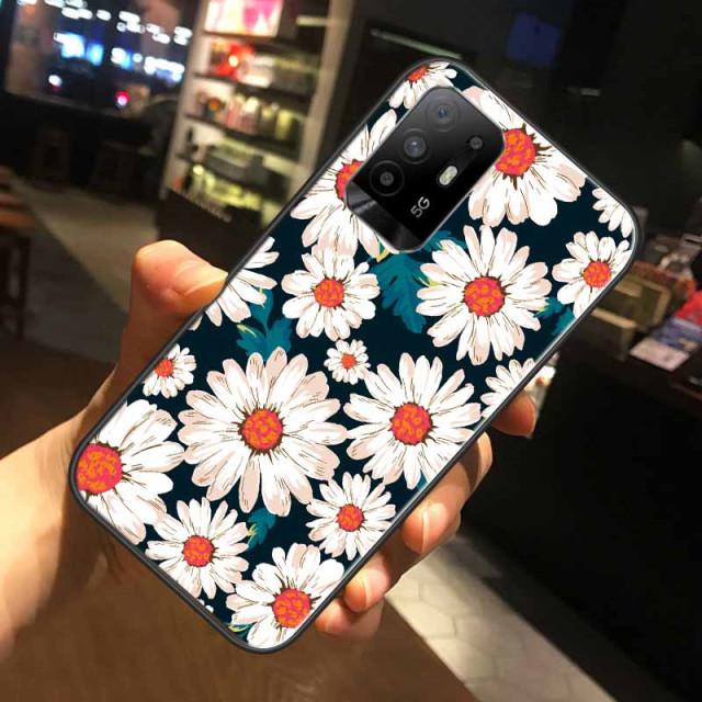 For Samsung M55 Case 3D Relief Flower Emboss Silicone Phone Cover For Samsung Galaxy M35 M15 S24FE Cases Cute Cartoon TPU Shells