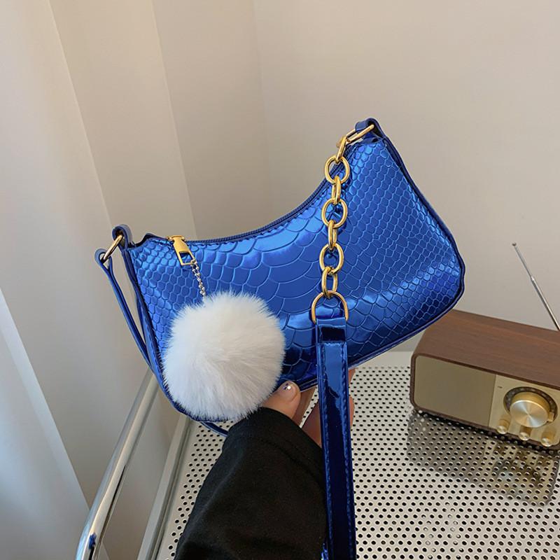 Fashionable Underarm Bag 2024 Spring Summer New Casual Shoulder Bag Street Trendy Pu Material