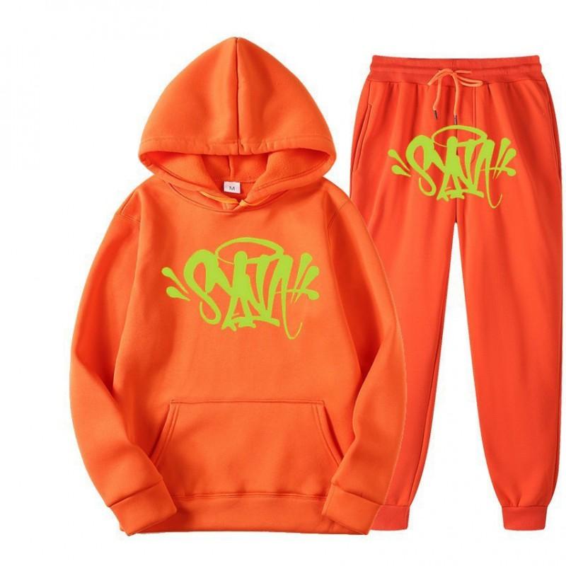 Set Felpa Streetwear Uomo Donna Outfit Casual Felpa con Grafica Stampata Syna Tuta