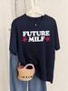Future Milf Letter Printed TShirt Womens Casual Soft T Shirts Loose ONeck Short Sleeve Tops Summer Comfortable Woman Clothing