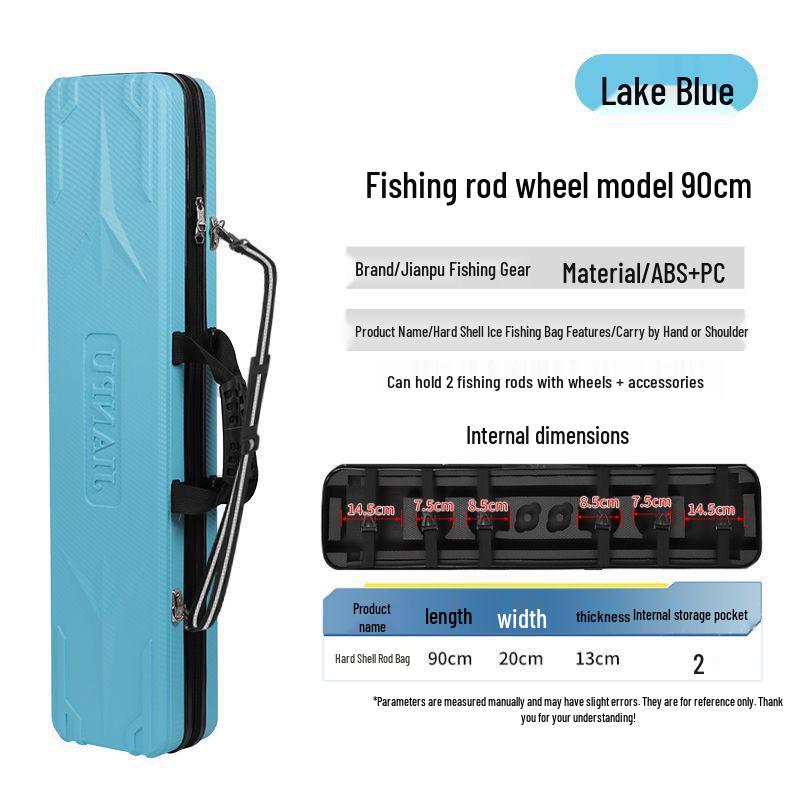 Fish Rod Bag for Raft, Lure, and Sea Fishing - No Disassembly Required, Fits Reel Line Groups, Multiple Models, Winter-Ready Storage.