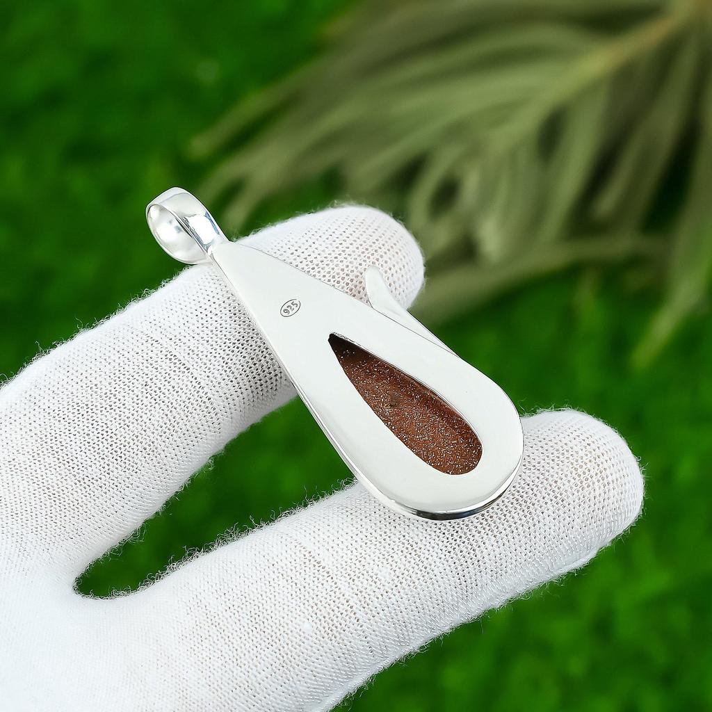 Gift For Her 925 Sterling Silver Natural Sun Sitara Gemstone Jewelry Pendant