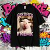 2025 Summer Certified Freak Cat Meme T Shirt Funny Hilarious Cats Expression Humor  Men Women Fashion 100 Cotton Tshirt Y2k