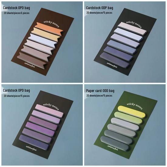 Morandi Color Writable Sticky Note Index Tabs for Students – Classification Bookmarks & Loose-leaf Indicators