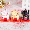 Solar Powered Fortune Cat Waving Arm Beckoning Japanese Lucky Cat Shaking Hand Welcome Cat Figurine Cats Miniature Toys For Kids