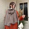 Autumn and winter new wool scarf women's high-end jacquard shawl versatile thickened warm scarf