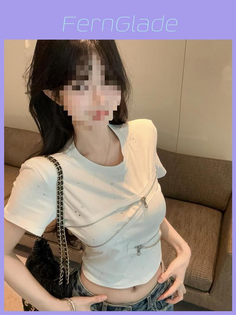 Tshirt For Women Oversize Summer Casual Pure Fabric With Embroidery For Fashion Enthusiasts