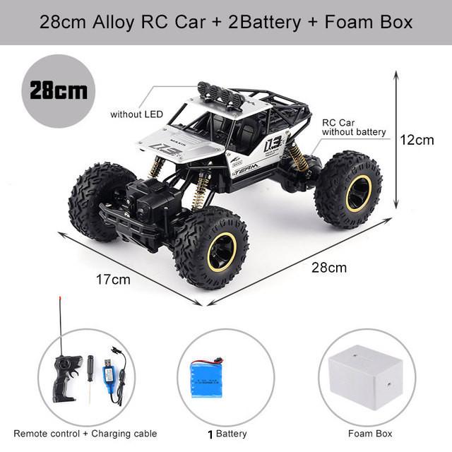 RC Cars Remote Control Car 1:12/16 Off Road Truck Metal Shell LED Headlights Offroad Monster RC Trucks 4WD All Terrain Toys Kids