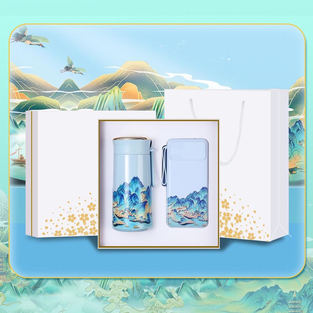Chinese Cultural Gift Set: A Thousand Li of Rivers and Mountains for Corporate Clients and Conference Souvenirs